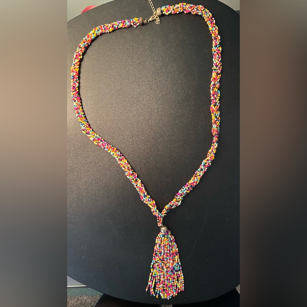 Francesca’s Long Beaded Statement Necklace